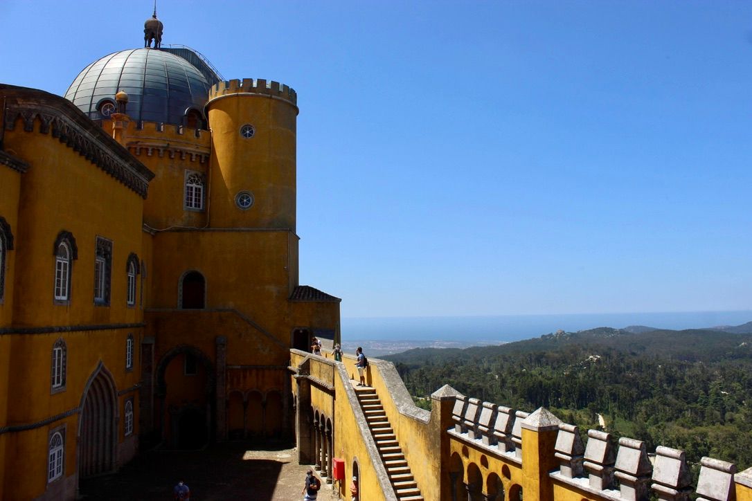 Yellow castle, National Palace of Pena, Sintra, Portugal