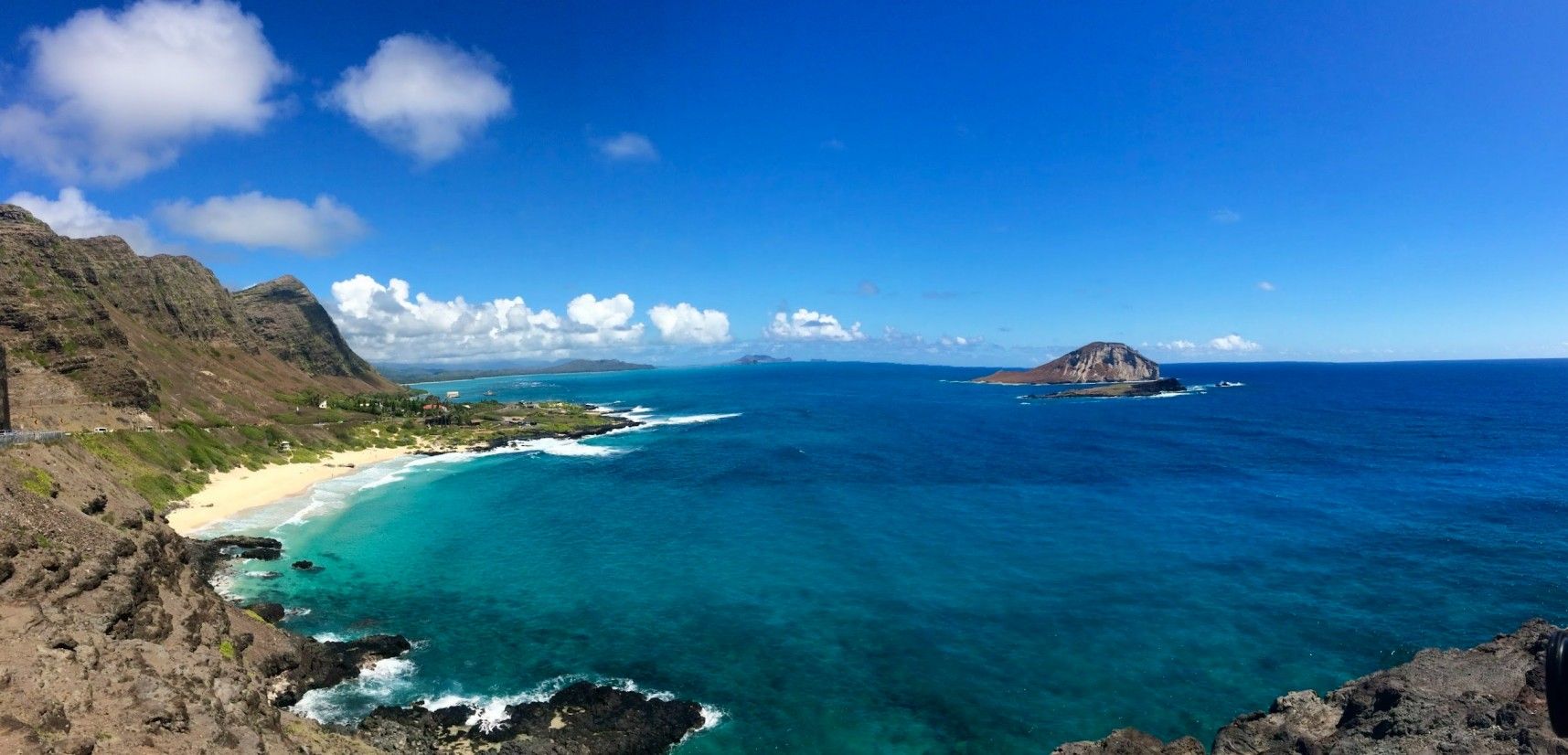 Mountain, beach, ocean, Montserrat, Caribbean 