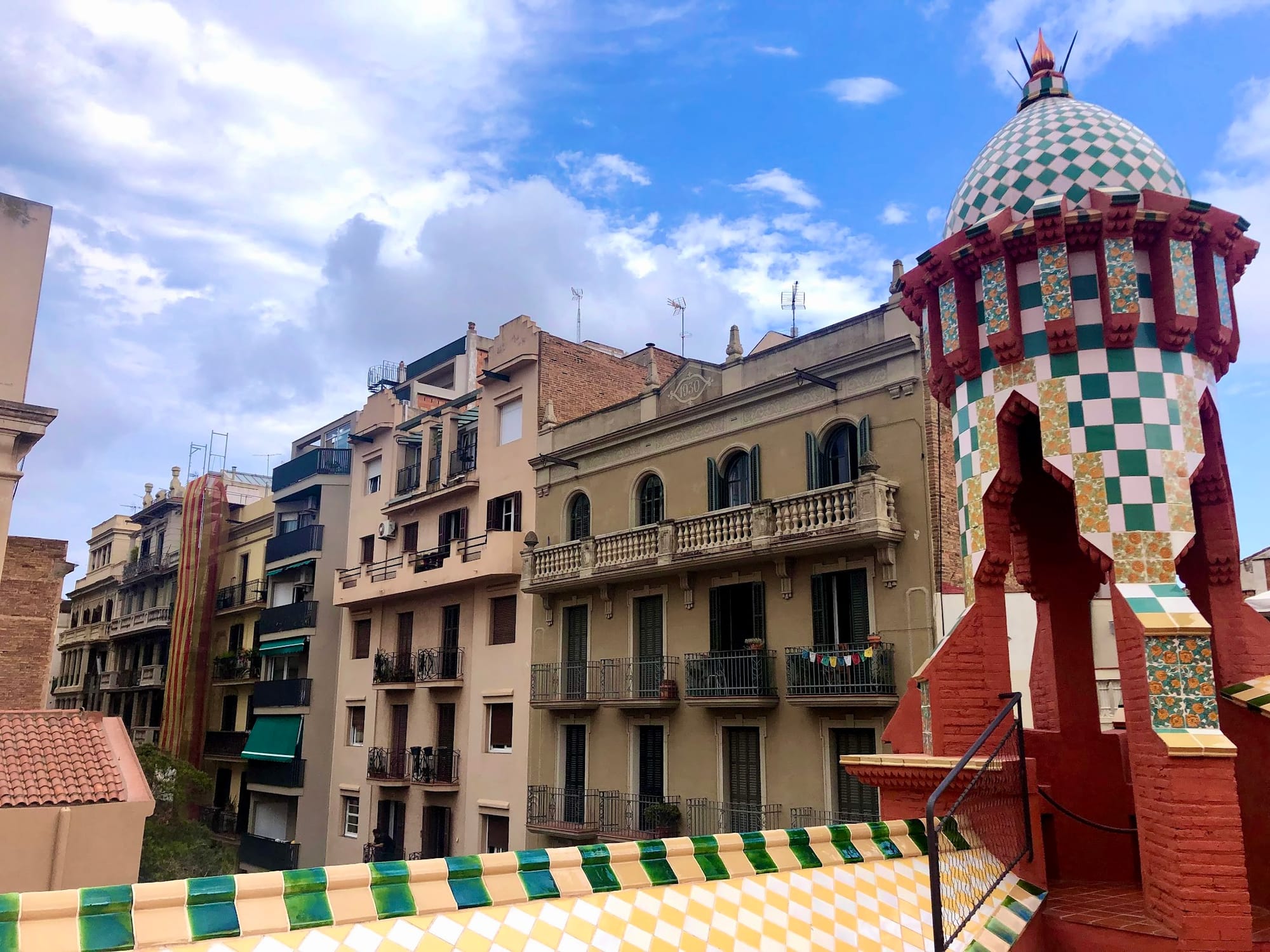 Colorful buildings, Barcelona, Spain